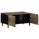 vidaXL Table basse gris clair 80x50x40 cm bois de manguier massif