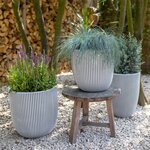Capi Jardinière Groove 43x41 cm ivoire