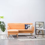 vidaXL Canapé d'angle revêtement en tissu 171 5x138x81 5 cm orange