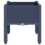 vidaXL Jardinière avec pieds bleu gris 40x40x42 cm PP