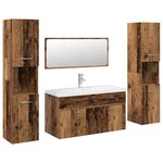 vidaXL Ensemble de meubles salle de bain 5 Pièces bois d'ingénierie