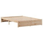 vidaXL Lit bibliothèque sans matelas 140x190 cm bois de pin massif