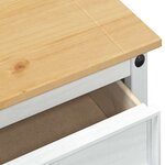 vidaXL Table console Blanc 73 x 35 x 73 cm Pin massif