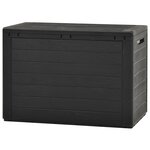 vidaXL Boîte de rangement de jardin Anthracite 78x44x55 cm