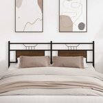 vidaXL Tête de lit chêne marron 160 cm bois d'ingénierie et acier