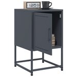 vidaXL Table de chevet anthracite 36x39x60 5 cm acier