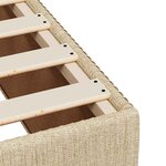 vidaXL Sommier à lattes de lit avec matelas Crème 200x200 cm Tissu
