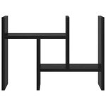 vidaXL Organisateur de bureau Chêne noir 50x15 5x35 5 cm Bois reconstitué
