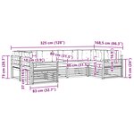 vidaXL Ensemble de canapés d'extérieur 6 pc Gris Naturel et Clair