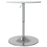 vidaXL Table de bar blanc 60x60x90cm bois d'ingénierie et acier chromé