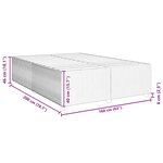 vidaXL Cadre de lit sans matelas gris foncé 160x200 cm tissu