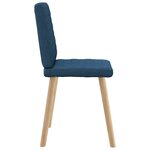 vidaXL Chaises à manger lot de 6 bleu tissu