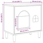 vidaXL Maison pour chat Noir 51 x 30 x 52 cm Bois d'ingénierie