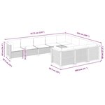 vidaXL Salon de jardin avec coussins 10 Pièces beige résine tressée