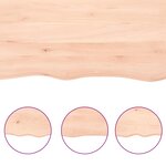 vidaXL Étagère murale 140x60x(2-4) cm bois de chêne massif non traité