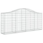 vidaXL Paniers à gabions arqués 30 Pièces 200x30x80/100 cm Fer galvanisé