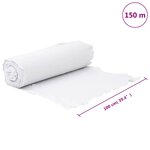 vidaXL Membrane géotextile blanc 1 x 150 m fibre de polyester
