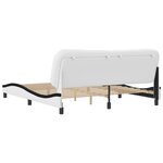 vidaXL Cadre de lit sans matelas Hvar blanc et noir 180x200 cm similicuir