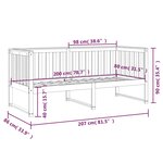 vidaXL Lit de jour sans matelas blanc 80x200 cm bois de pin massif