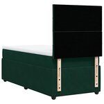 vidaXL Sommier à lattes de lit avec matelas Vert foncé 90x200 cm