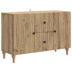 vidaXL Meuble TV Chêne artisanal 89 x 34 5 x 60 cm Bois d'ingénierie