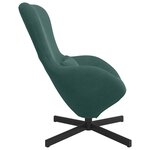 Fauteuil œuf vidaXL en velours vert foncé