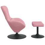 vidaXL Chaise Œuf avec Pouf Rose Velours