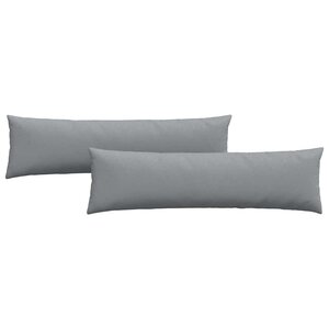 vidaXL Coussins de canapé 2 Pièces Gris clair 145 x 40 cm tissu