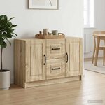 vidaXL Buffet Chêne Sonoma 89 x 34 5 x 57 cm Bois d'ingénierie