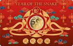 Pièce de monnaie en Or 3000 Francs g 0.031 (1/1000 oz) Millésime 2025 Gold Gift YEAR OF THE SNAKE 1/1000