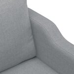 vidaXL Canapé à 2 places Gris clair 140 cm Tissu
