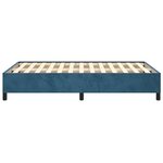 vidaXL Cadre de lit sans matelas bleu foncé 120x190 cm velours