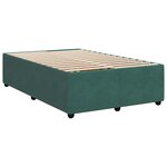 vidaXL Sommier à lattes de lit et matelas Vert foncé 120x200cm Velours