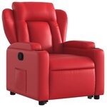vidaXL Fauteuil inclinable Rouge Similicuir