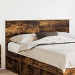 vidaXL Tête de lit Chêne fumé 140 cm Bois d'ingénierie