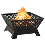 vidaXL Foyer avec tisonnier 64 cm XXL Acier