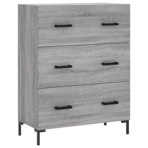 vidaXL Buffet sonoma gris 69 5x34x90 cm bois d'ingénierie