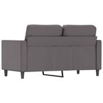vidaXL Canapé à 2 places Gris 120 cm Similicuir