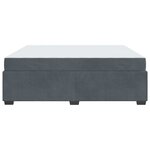 vidaXL Cadre de lit avec matelas Gris foncé 180 x 200 cm Velours