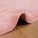vidaXL Tapis en Peau de Mouton Synthétique Rose 160 x 160 cm Polyester