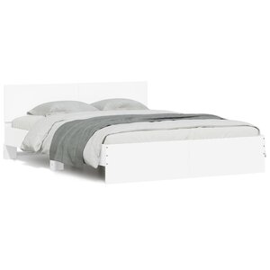 vidaXL Cadre de lit sans matelas blanc 140x200 cm
