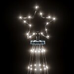 vidaXL Arbre de Noël cône 732 LED Blanc froid 160x500 cm