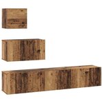vidaXL Ensemble meuble TV 4 Pièces Bois ancien 80 x 30 x 30 cm