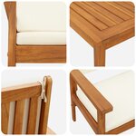 vidaXL Ensemble de canapé de jardin 3 Pièces Marron 45 x 45 x 38cm