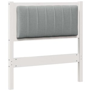vidaXL Tête de lit capitonnée avec tête de lit Blanc 80 cm Pin massif