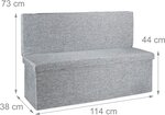Tabouret pouf banquette de rangement pliant en lin 114 cm gris 13_0002783_2