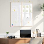 vidaXL Tableau blanc magnétique Blanc 80 x 1.4 x 80 cm