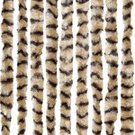 vidaXL Rideau anti-mouches beige et marron 118x220 cm chenille