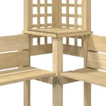 vidaXL Pergola d'angle avec banc Bois de pin imprégné