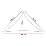 vidaXL Voile d'ombre 5 x 5 x 5 m HDPE Triangulaire Anthracite et blanc